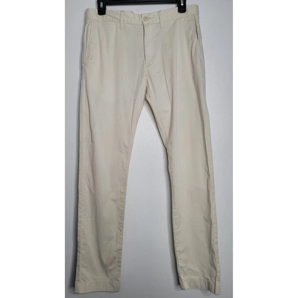 J. Crew Pants Mens 30X30 Light‎ Cream 484 Slim Tech Performance Stretch Golf NEW